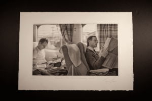 On the Shinkansen 1981 by Tony Levin