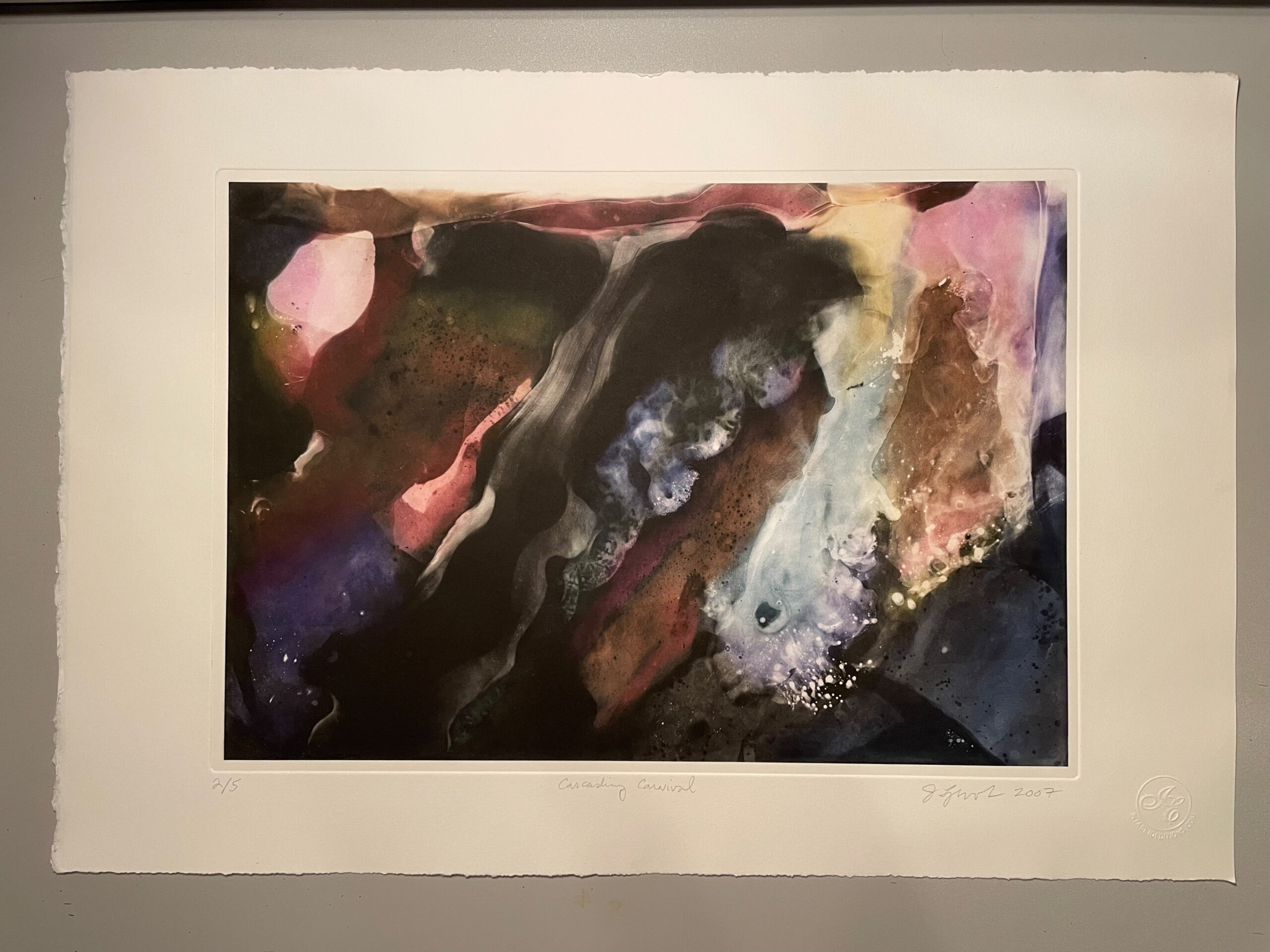 Cascading Carnival #2/7 monoprint