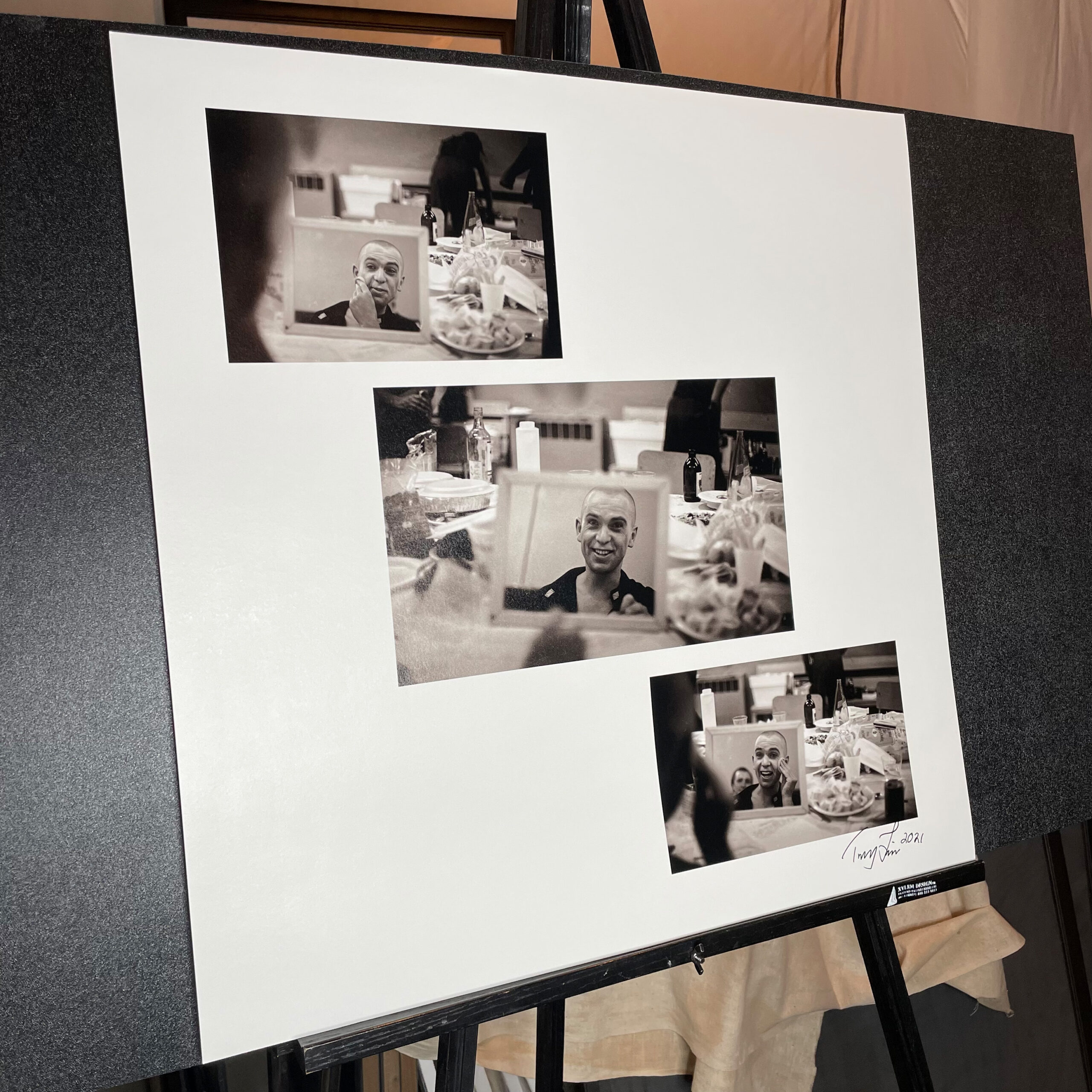 Triptych Peter in Makeup by Tony Levin