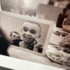 Peter Gabriel getting in Makeup  – 1980 - Large 24 x 24" triptych, signed by Tony Levin - ONLY ONE ISSUED! - Image 2
