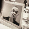Peter Gabriel getting in Makeup  – 1980 - Large 24 x 24" triptych, signed by Tony Levin - ONLY ONE ISSUED! - Image 4