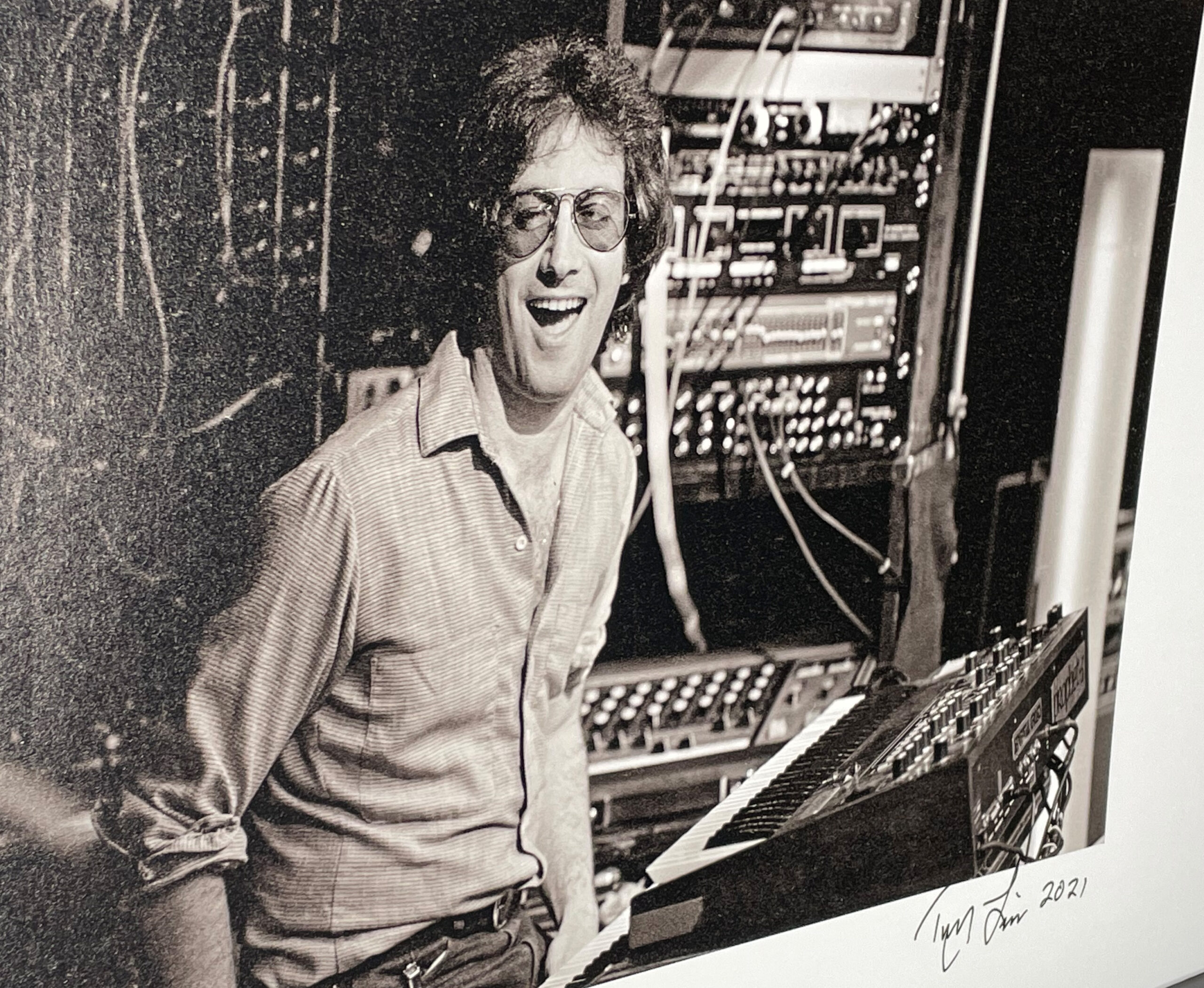 Portrait of Larry Fast in the 1980s by Tony Levin