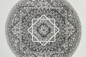 "Mandala" intaglio print by Tony Johnston