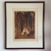 "A Chipewyan Tipi Among the Aspen" - large, framed, contemporary photogravure reprint from Edward S. Curtis original