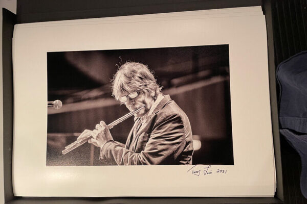 Mel Collins, King Crimson - unpublished inkjet on heavy-weight art paper.