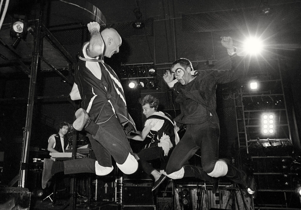 'Shock the Monkey - Larry Fast, Tony Levin, David Rhodes, Peter Gabriel' 1982 photo by Tony Levin