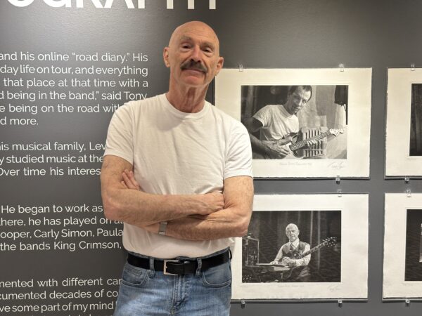 Tony Levin with King Crimson Photogravure Collection at the Haggin Museum 2/16/23