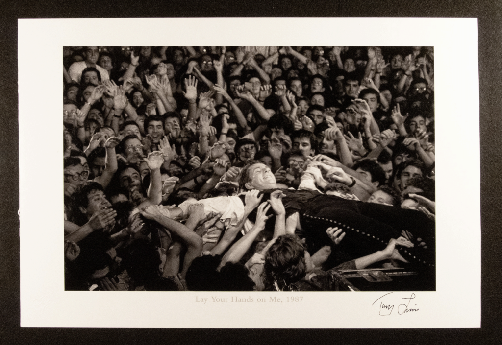 "Lay Your Hands on Me, 1987" - Peter Gabriel photographed by Tony Levin