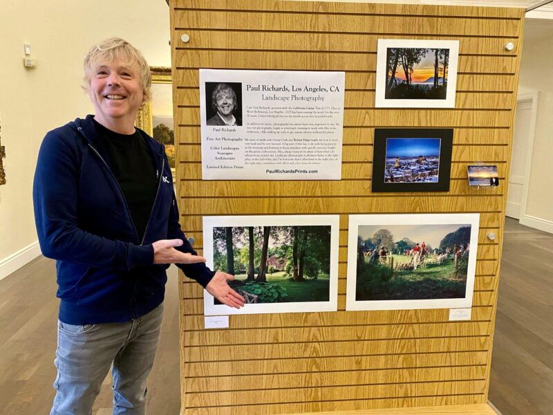 Paul Richards showing off his print display at the Haggin Museum 11/16/2023 Paul Richards showing off his print display at the Haggin Museum 11/16/2023