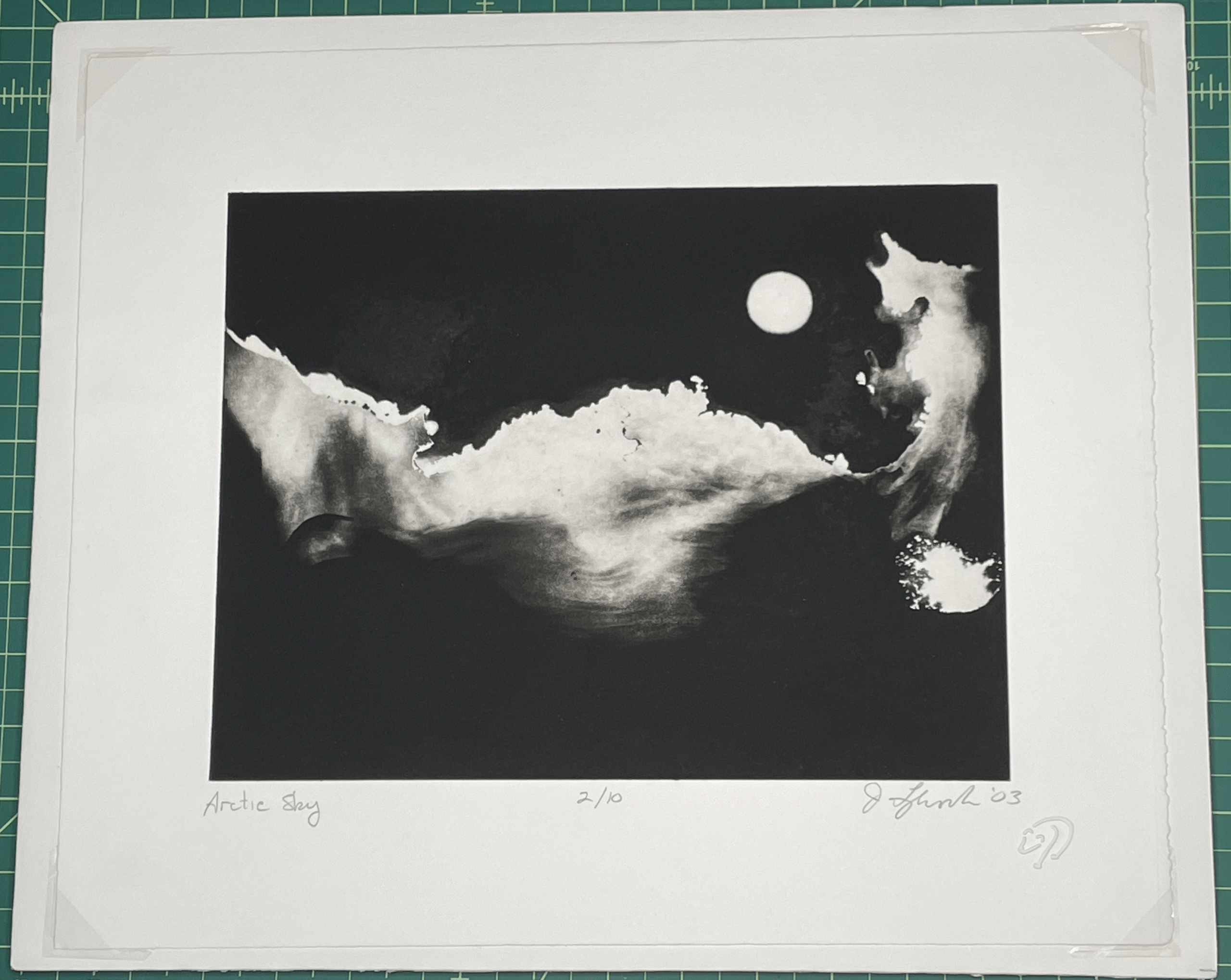 Arctic Sky - 2003 Intaglio print by Jon Lybrook