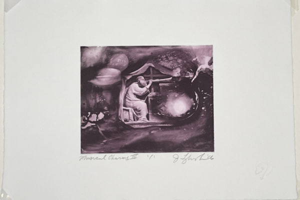 Musical Invocation - intaglio print by Jon Lybrook