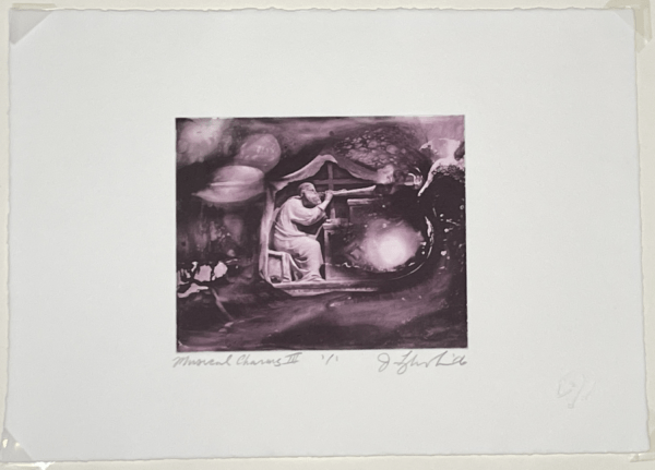 Musical Invocation - intaglio print by Jon Lybrook