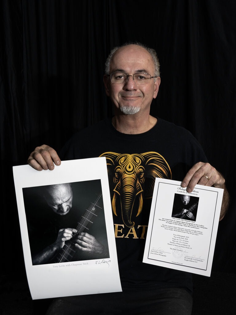 "Tony Levin with Chapman Stick" - by Jerry LoFaro