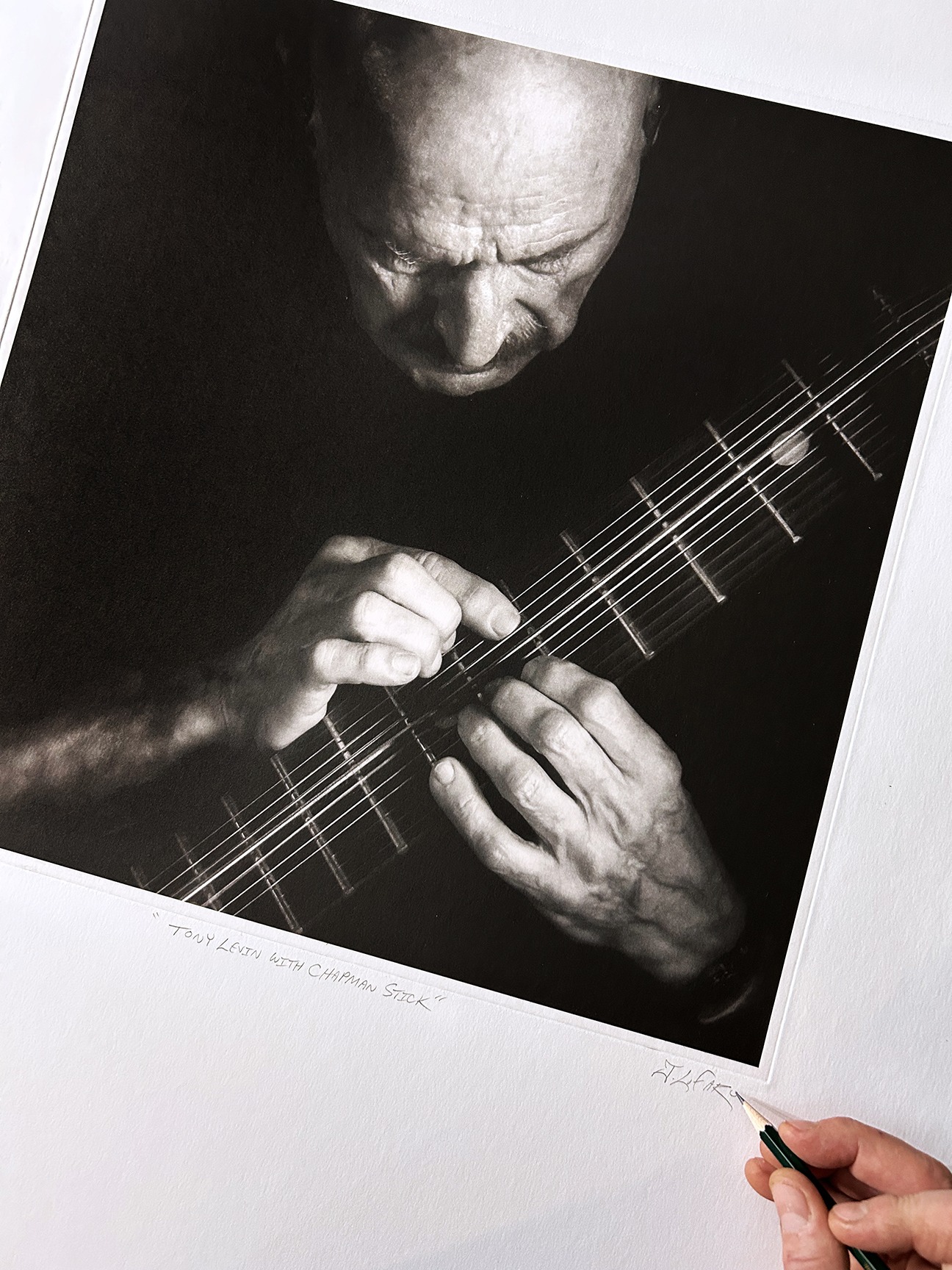 "Tony Levin with Chapman Stick" - by Jerry LoFaro