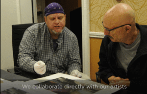 Jon Lybrook, Print Consultant with artist Tony Levin.